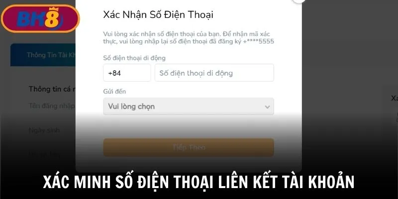 Xác minh thông tin cá nhân sau khi đăng nhập BK8