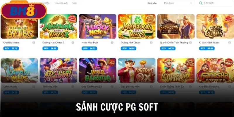 Hệ thống sản phẩm game slot trực tuyến BK8 đa dạng