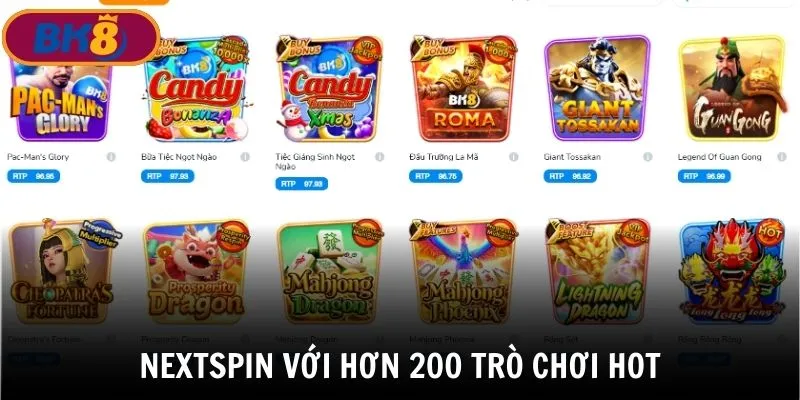 Nexspin thuộc danh sách top sảnh slot uy tín với kho game khủng