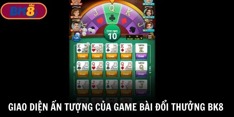 Giao diện ấn tượng trong game bài đổi thưởng BK8