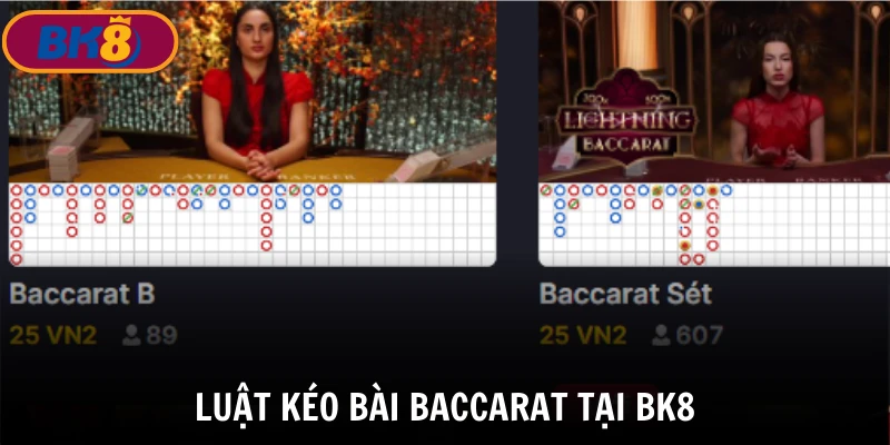 Luật kèo bài baccarat tại nhà cái BK8