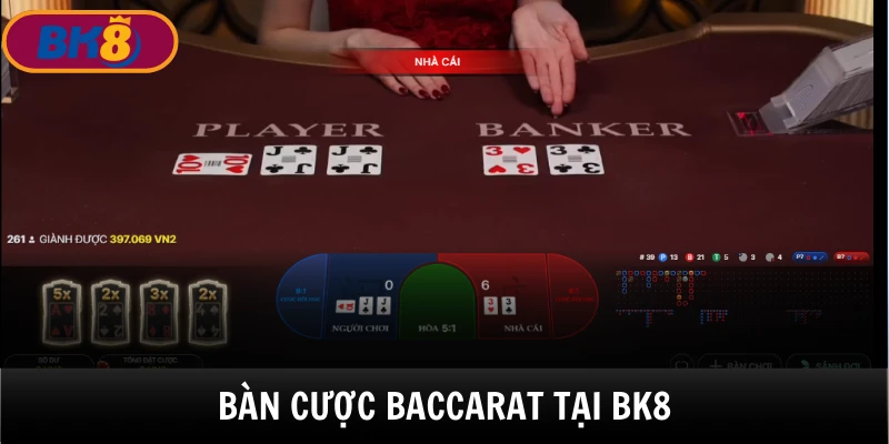 Bàn cược tại BK8 - Luật kéo bài baccarat